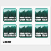 Amerika weer groen maken vierkante sticker (Vel)
