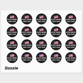 Amerika weer groot maken ronde sticker