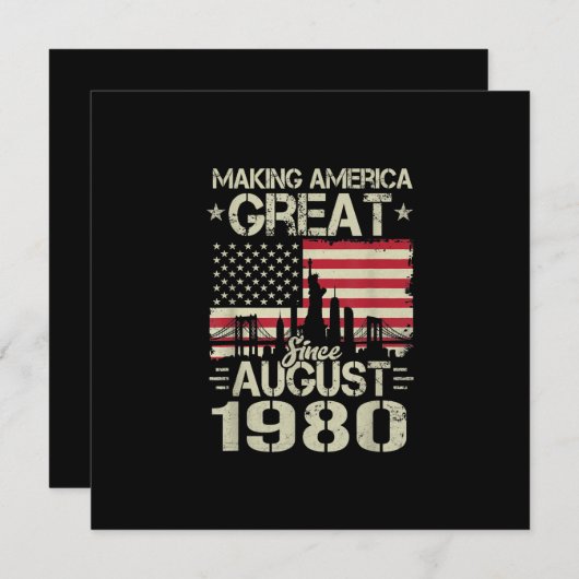 Amerika weer groot maken sinds augustus Verjaardag Kaart (Voorkant / Achterkant)