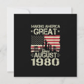 Amerika weer groot maken sinds augustus Verjaardag Kaart (Voorkant)