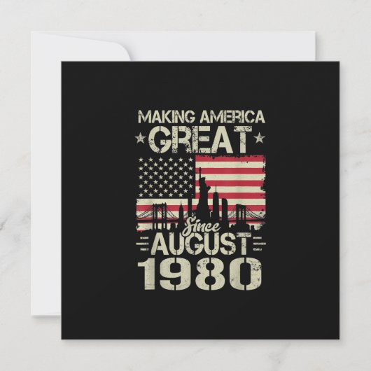 Amerika weer groot maken sinds augustus Verjaardag Kaart (Voorkant)