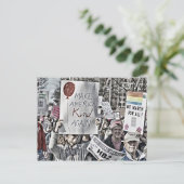 Amerika weer in het harnas briefkaart (Staand voorkant)