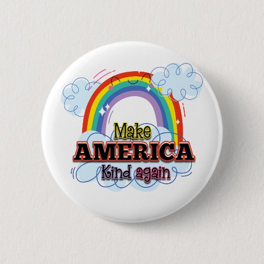 Amerika weer in het harnas ronde button 5,7 cm (Voorkant)