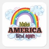 Amerika weer in het harnas vierkante sticker (Voorkant)