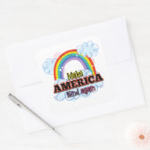 Amerika weer in het harnas vierkante sticker (Envelop)