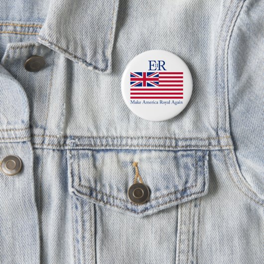 Amerika weer koninklijk maken ronde button 5,7 cm (In situ)