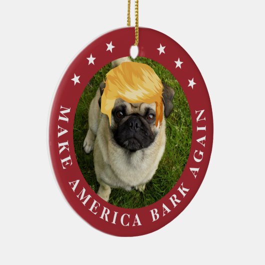 Amerika weer laten barsten | Uw dichter met Trump  Keramisch Ornament (Rechts)