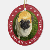 Amerika weer laten barsten | Uw dichter met Trump  Keramisch Ornament (Links)