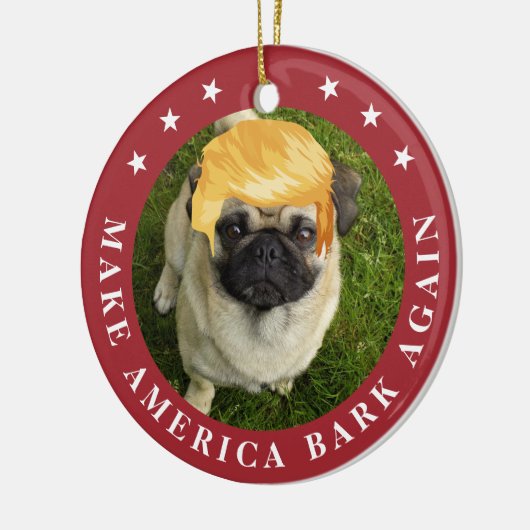 Amerika weer laten barsten | Uw dichter met Trump  Keramisch Ornament (Links)