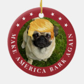 Amerika weer laten barsten | Uw dichter met Trump  Keramisch Ornament (Achterkant)
