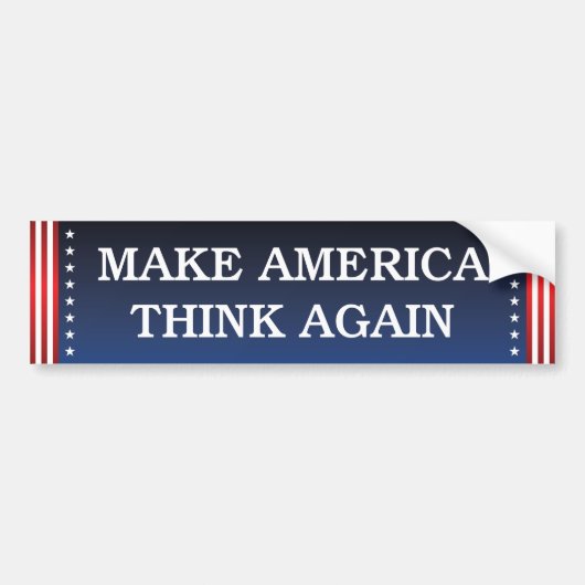 Amerika weer laten denken bumpersticker (Voorkant)
