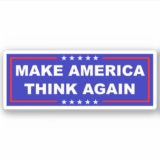 Amerika weer laten denken sticker (Voorkant)