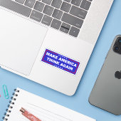 Amerika weer laten denken sticker (Laptop met iPhone)