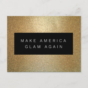 Amerika weer laten glam Mode Gold Glitter Briefkaart
