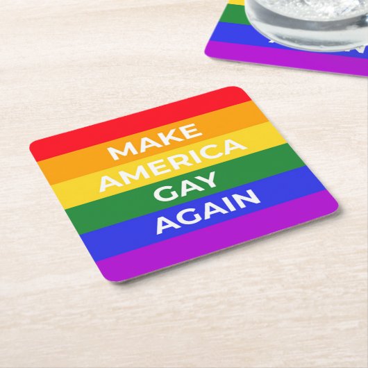 Amerika weer laten glijden kartonnen onderzetters (Schuin)