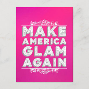 Amerika weer laten glijden Mode roze Briefkaart