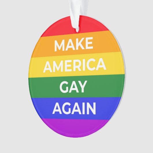 Amerika weer laten glijden ornament (voorkant)