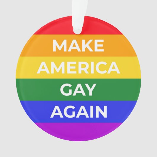 Amerika weer laten glijden ornament (voorkant)