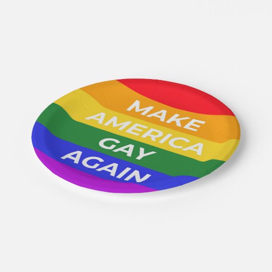 Amerika weer laten glijden papieren bordje (Gekanteld)