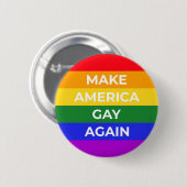 Amerika weer laten glijden ronde button 5,7 cm (Voorkant /achterkant)