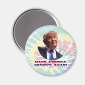 Amerika weer laten groeien door Stropdas-Dye Round Magneet (Voorkant / Achterkant)