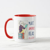 Amerika weer laten lezen Literacy Red Handle Mok (Links)