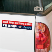Amerika weer laten werken | TRUMP - Pence Bumpersticker (Op Truck)