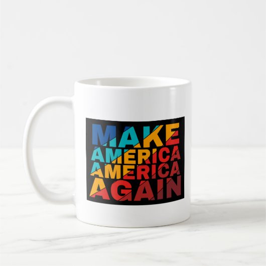 Amerika weer maken koffiemok (Links)