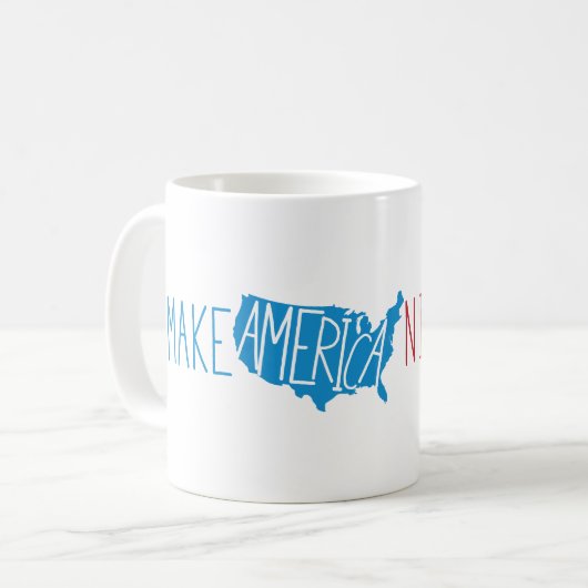 Amerika weer mooi maken koffiemok (Voorkant links)