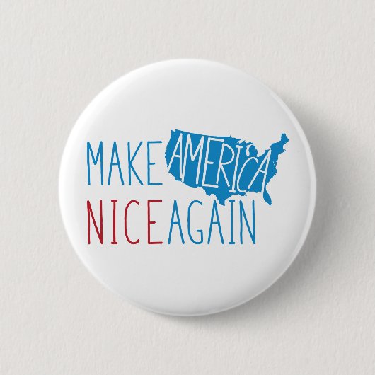 Amerika weer mooi maken ronde button 5,7 cm (Voorkant)