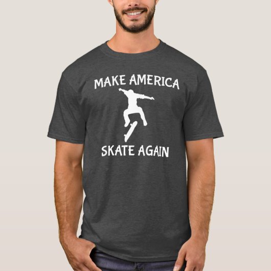 Amerika weer Schaats maken T-shirt (Voorkant)