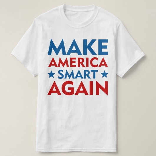 Amerika weer slim maken t-shirt (Design voorkant)
