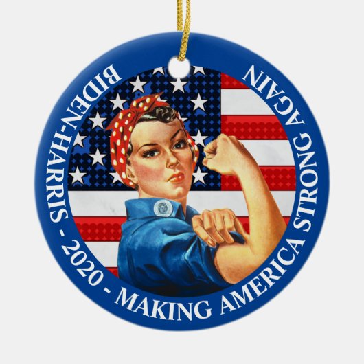Amerika weer sterk maken Biden Harris 2020 Keramisch Ornament (Voorkant)