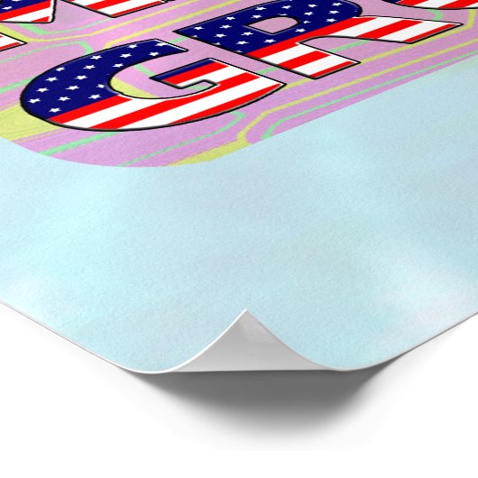 Amerika weer Stropdas-Dye Value Poster maken (Hoek)