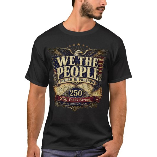 Amerika Wij Het Volk 4 juli 250 Jaar T-shirt