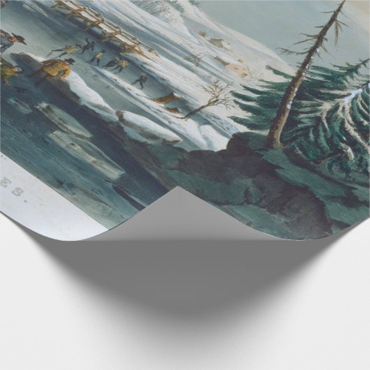 AMERIKA WINTER Vintage Kerst Wrapping Papier (Hoek)