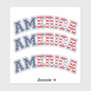 Amerika wit rood blauw sticker
