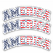 Amerika wit rood blauw sticker (Voorkant)