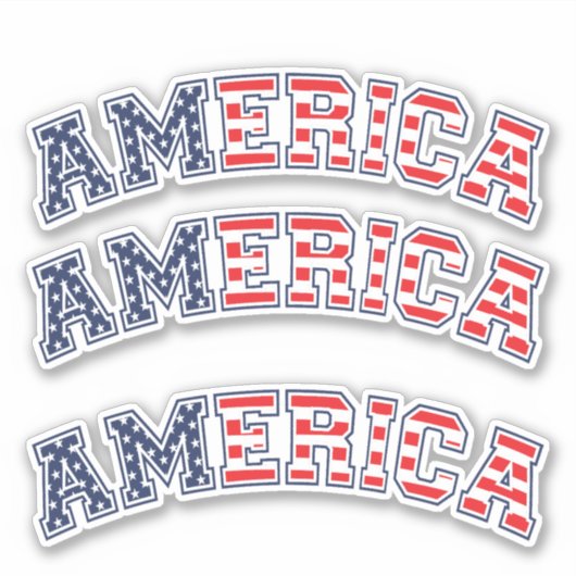 Amerika wit rood blauw sticker (Voorkant)