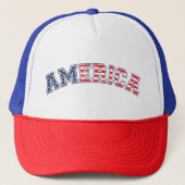 Amerika wit rood blauw trucker pet (Voorkant)