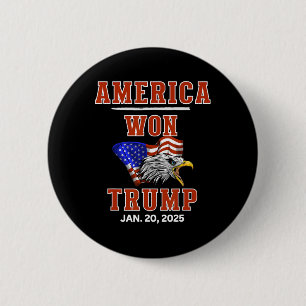 Amerika won Trump, wij hebben het volk genoeg Ronde Button 5,7 Cm