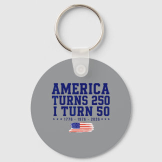 Amerika wordt 250 ik word 50 1776-2026 sleutelhanger