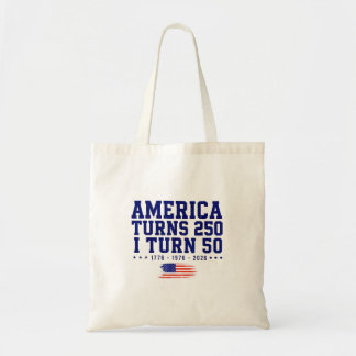 Amerika wordt 250 ik word 50 1776-2026 tote bag