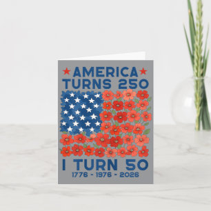 Amerika wordt 250 ik word 50 1976 50ste verjaardag kaart