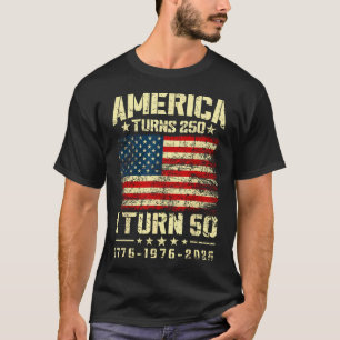 Amerika wordt 250, ik word 50 250ste verjaardag t-shirt