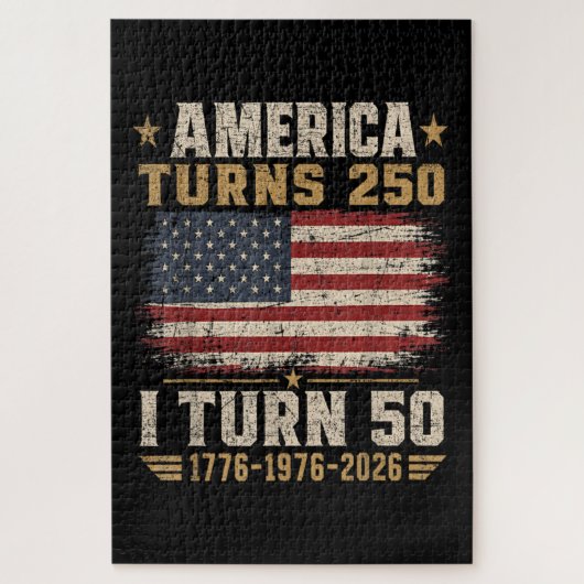 Amerika wordt 250 ik word 50 legpuzzel (Verticaal)