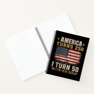 Amerika wordt 250 ik word 50 notitieboek
