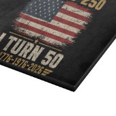 Amerika wordt 250 ik word 50 snijplank (Hoek)