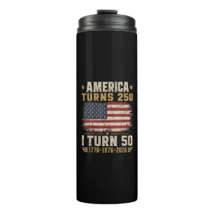 Amerika wordt 250 ik word 50 thermosbeker