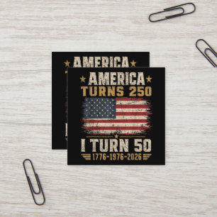Amerika wordt 250 ik word 50 vierkante visitekaartje